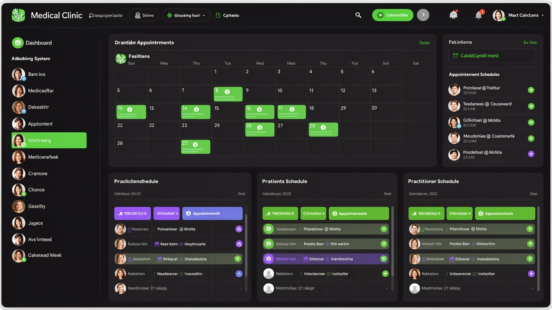 Appointment booking calendar