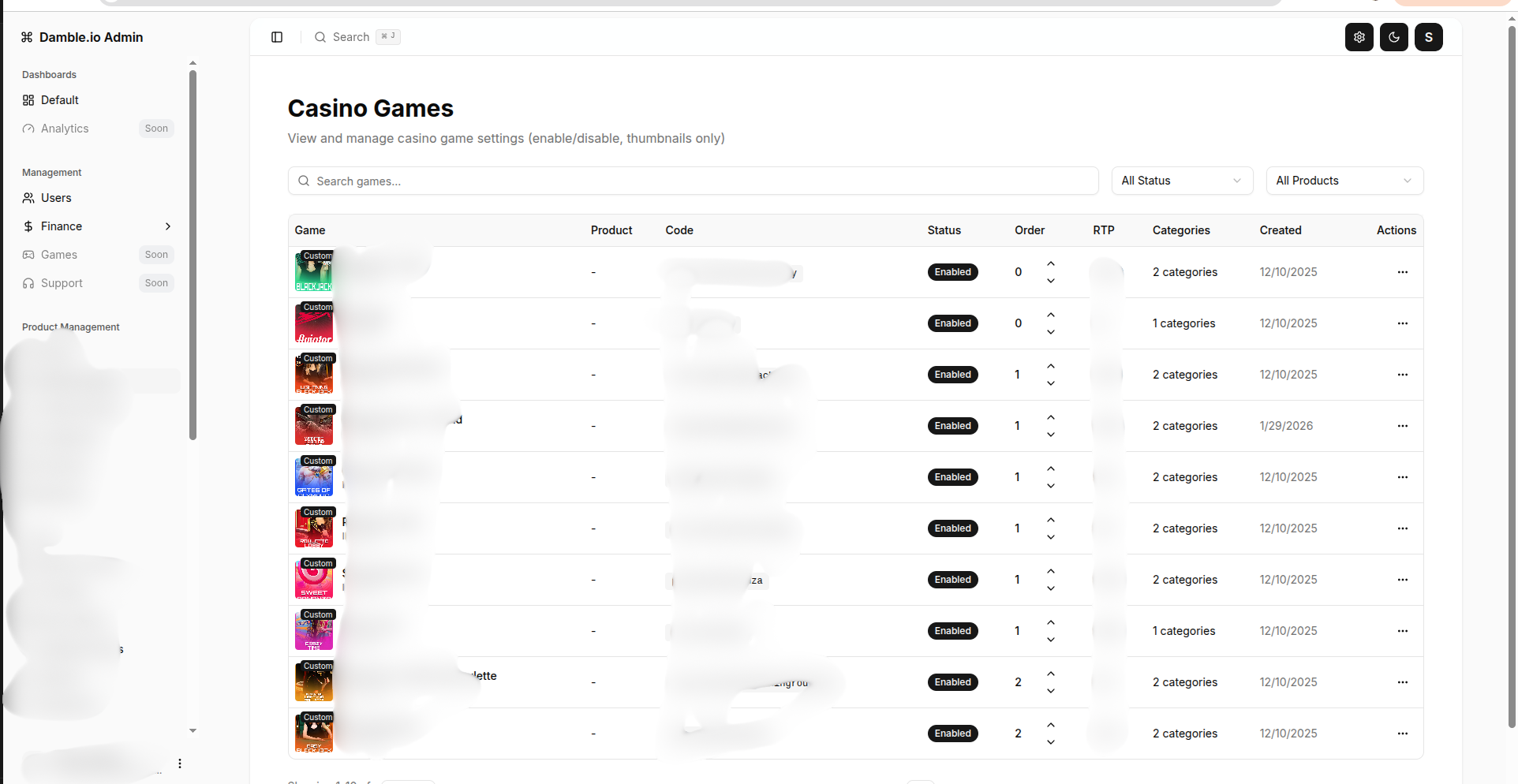 Damble.io casino homepage